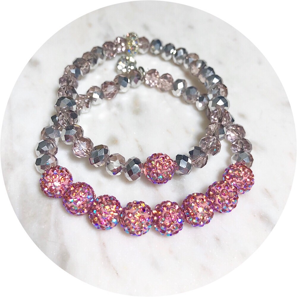 2 Piece Austrian Crystal Beaded Bracelets - Picture 1 of 7